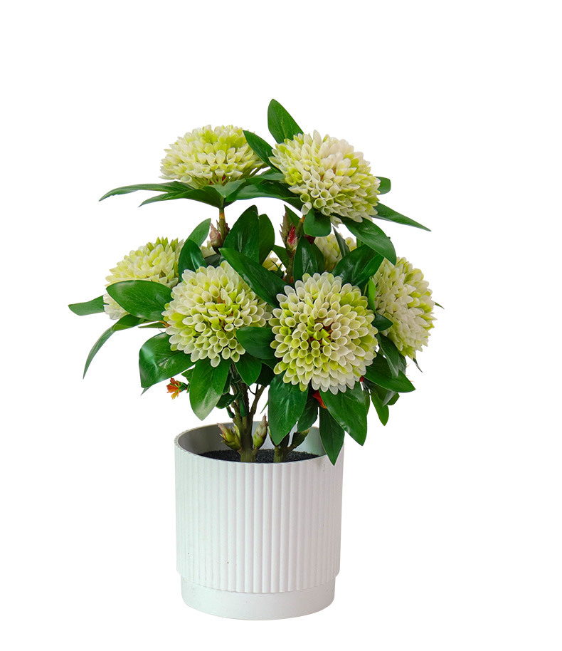 Artificial flower potted plants, green Kona, camellia, artificial flowers, osmanthus leaves, hydrangea, dining room, living room, table decoration, plant ornaments pic 12
