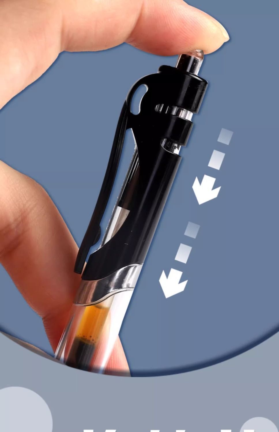 K35 bullet-point press gel pen, quick-drying 0.5 cartridge ballpoint pen, conference black and blue mark, exam signature pen pic 20