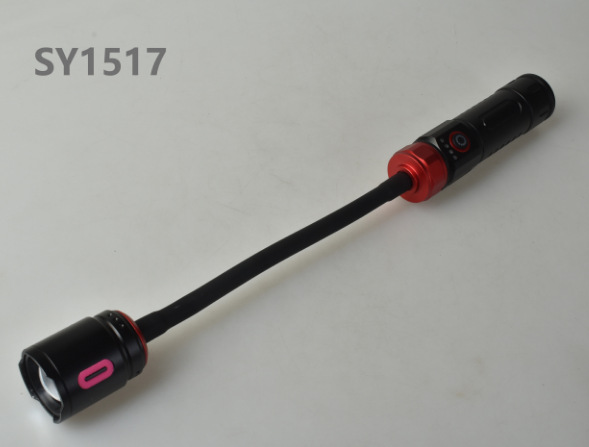 跨境强磁汽修手电筒强光充电调焦LED软管机床工作维修检修烧烤灯详情5