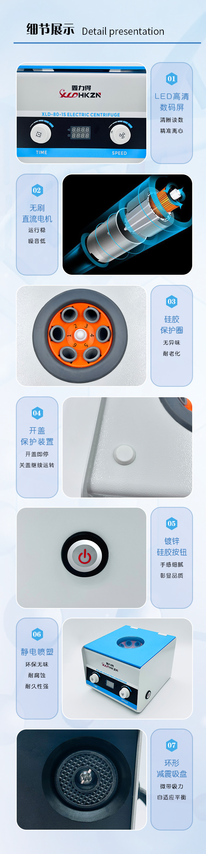 Cross-border exclusive separator 80-1s permanent magnet DC motor 4000 RPM laboratory medical low-speed centrifuge pic 14