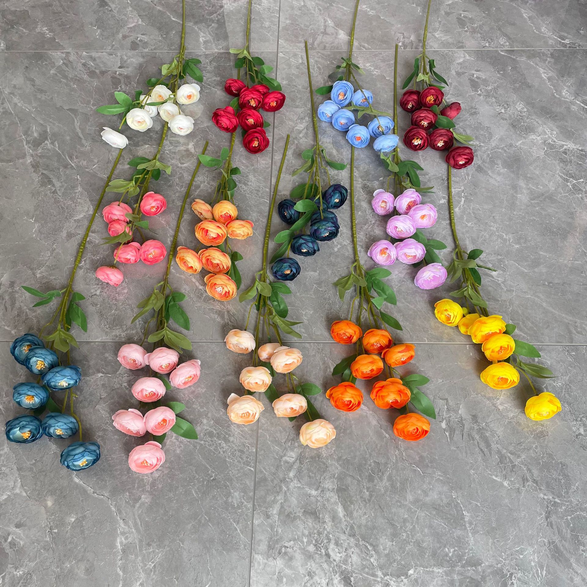 7-head exquisite tea rose peony artificial flowers wholesale wedding set decoration flowers, wedding hall prop flowers pic 19