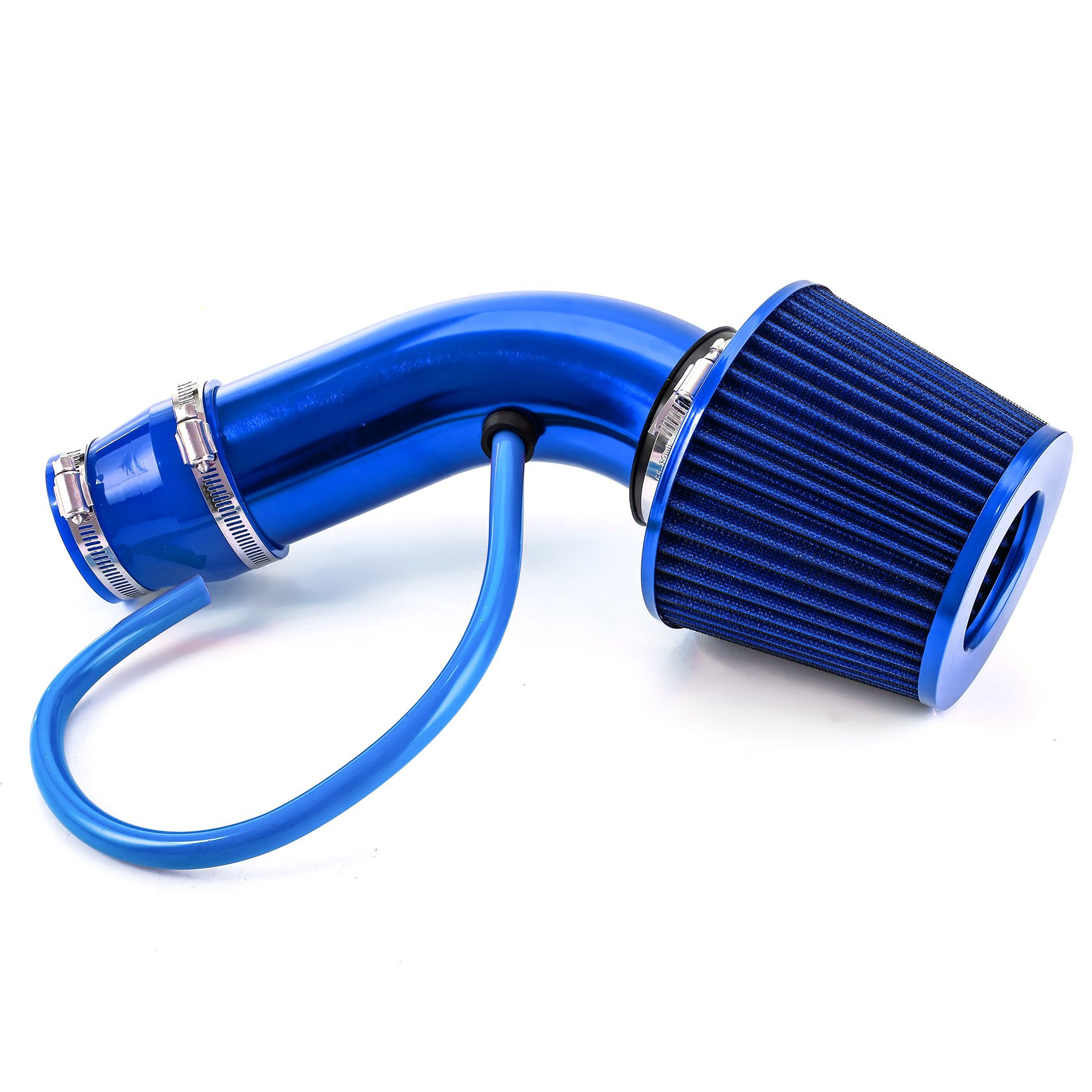 Automotive aluminum alloy cold air intake pipe kit 76mm high-flow air intake mushroom head universal kit pic 5