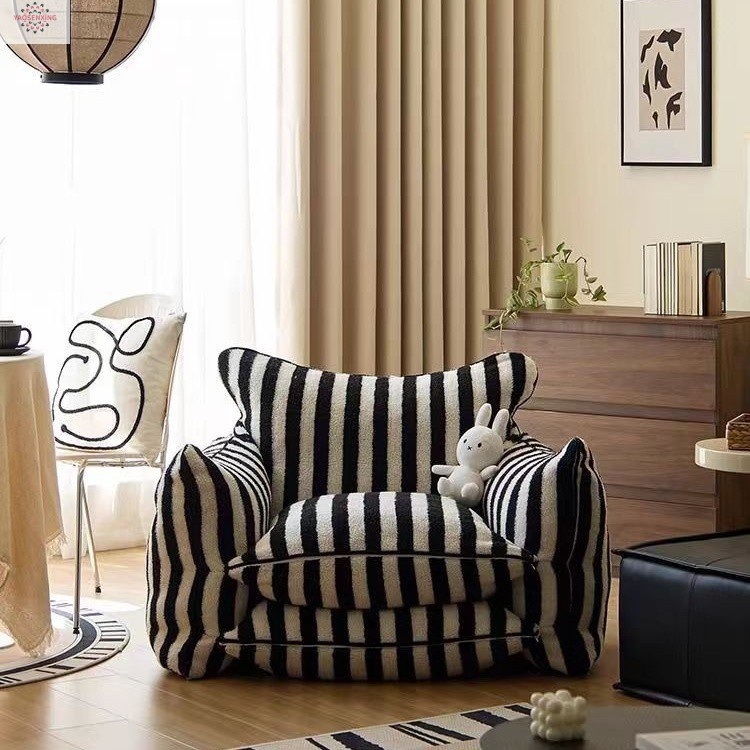 Yaosenxing SF Express floor home lazy sofa, strange and trendy bedroom, popular home living room stripes pic 3