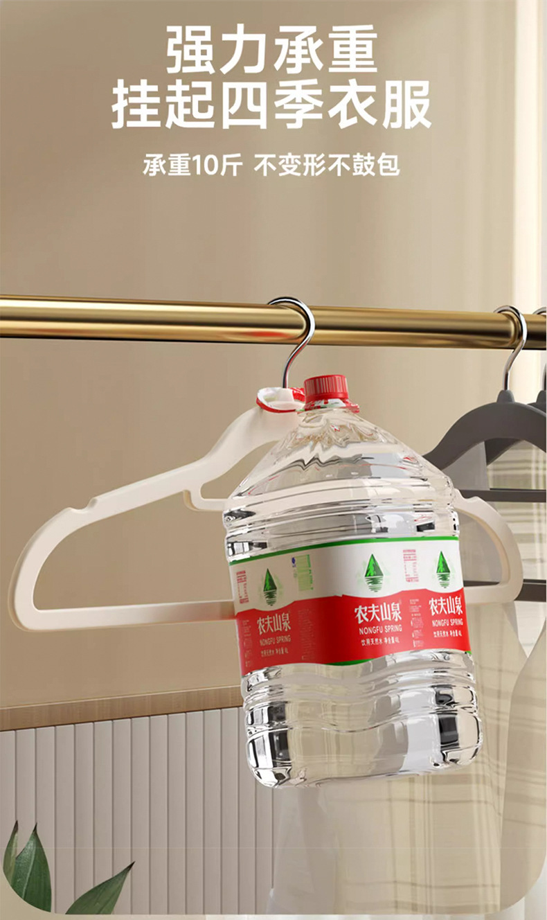 植绒衣架家用整理师专用晾衣架无痕防肩角收纳衣服挂架省空间衣撑详情7