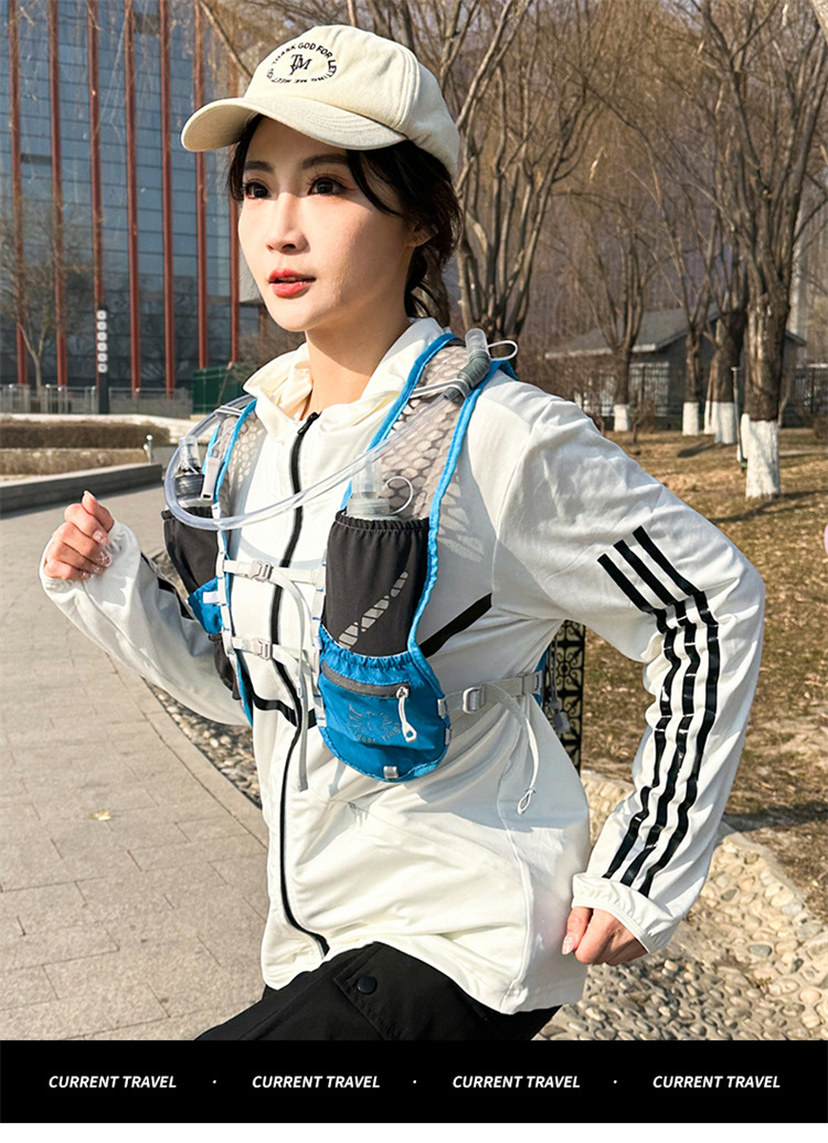 新款多功能尼龙跑步背包 安全反光运动背包水袋背包 骑行包详情16