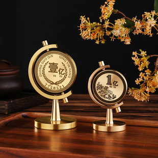 【厂家批发】纯黄铜百福缸桌面摆件招米财缸小铜器聚宝盆烟灰缸详情11