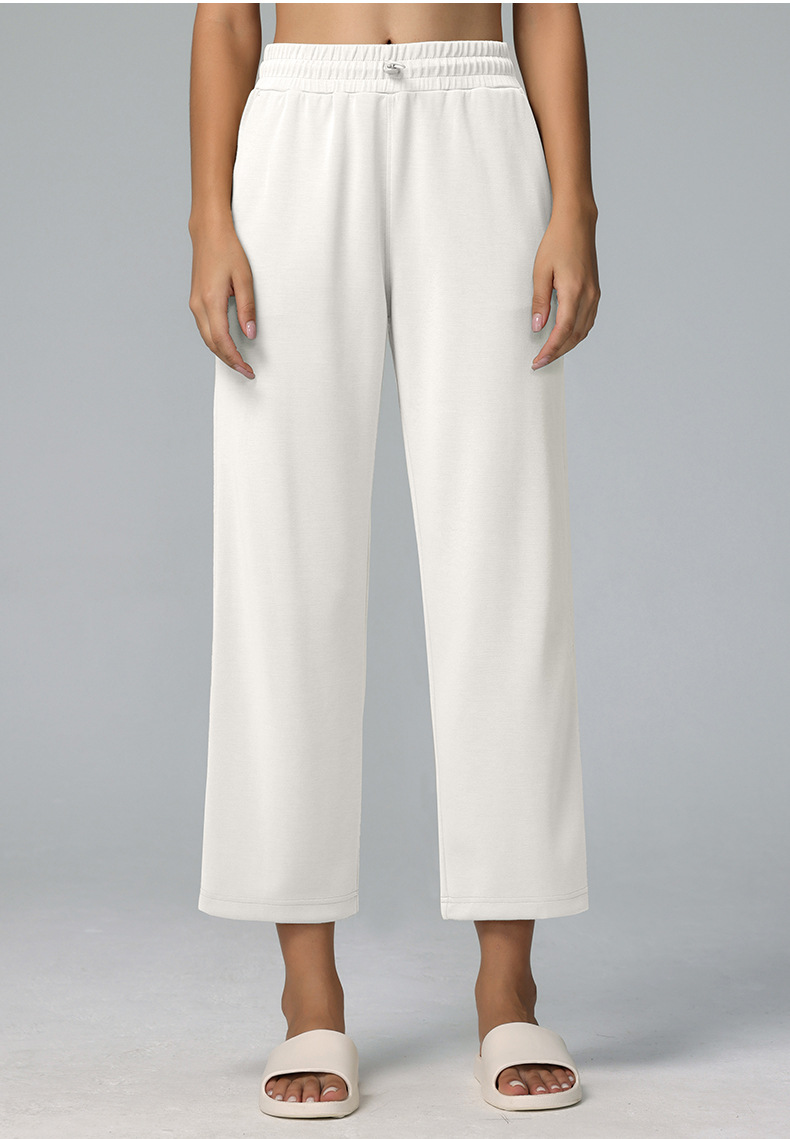 莫代尔七分裤Softstreme瑜伽运动休闲直筒裤阔腿显瘦宽松高腰女裤详情17