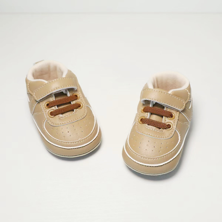 Hansheng 0-1 year old baby shoes, rubber-soled anti-slip walking shoes, Spring and autumn Baby Sports shoes pic 1