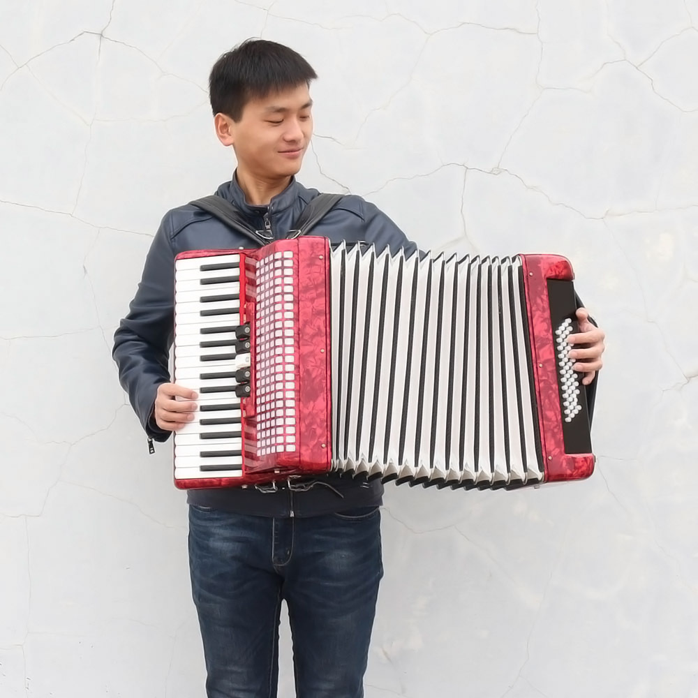 Acordeón IRIN 34 teclas 48 acordeón bajo examen para adultos accordion instrumento de teclado atlántico pic 5