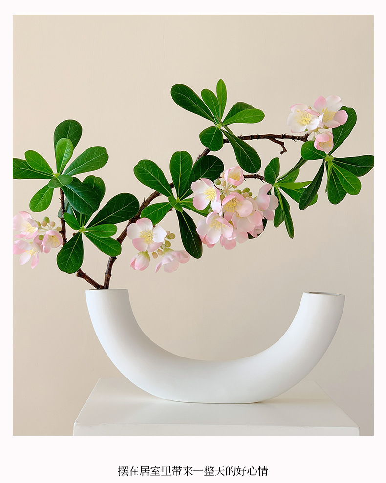 跨境高级感逼真仿真海桐花假花客厅家居橱窗场景布置装饰花艺摆件详情10