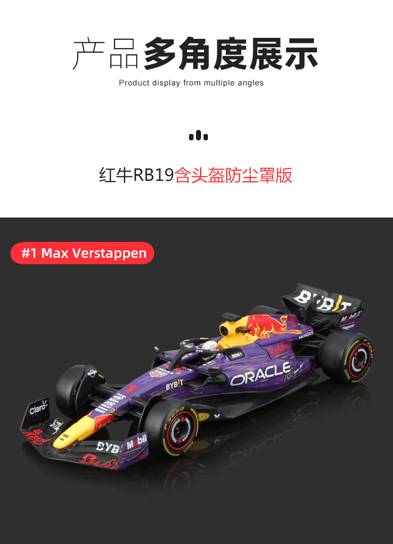 比美高1:43红牛RB19F1车模方程式赛车模型仿真合金拉斯维加斯20详情6