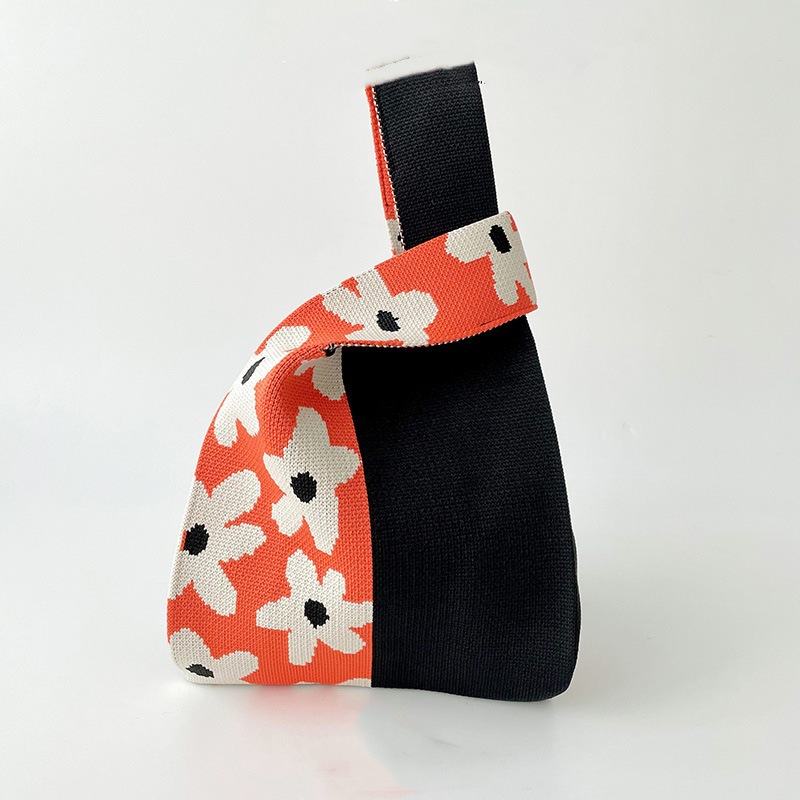 女士针织包多巴胺小包包手机包托特包针织包时尚卡通针织手提袋详情9