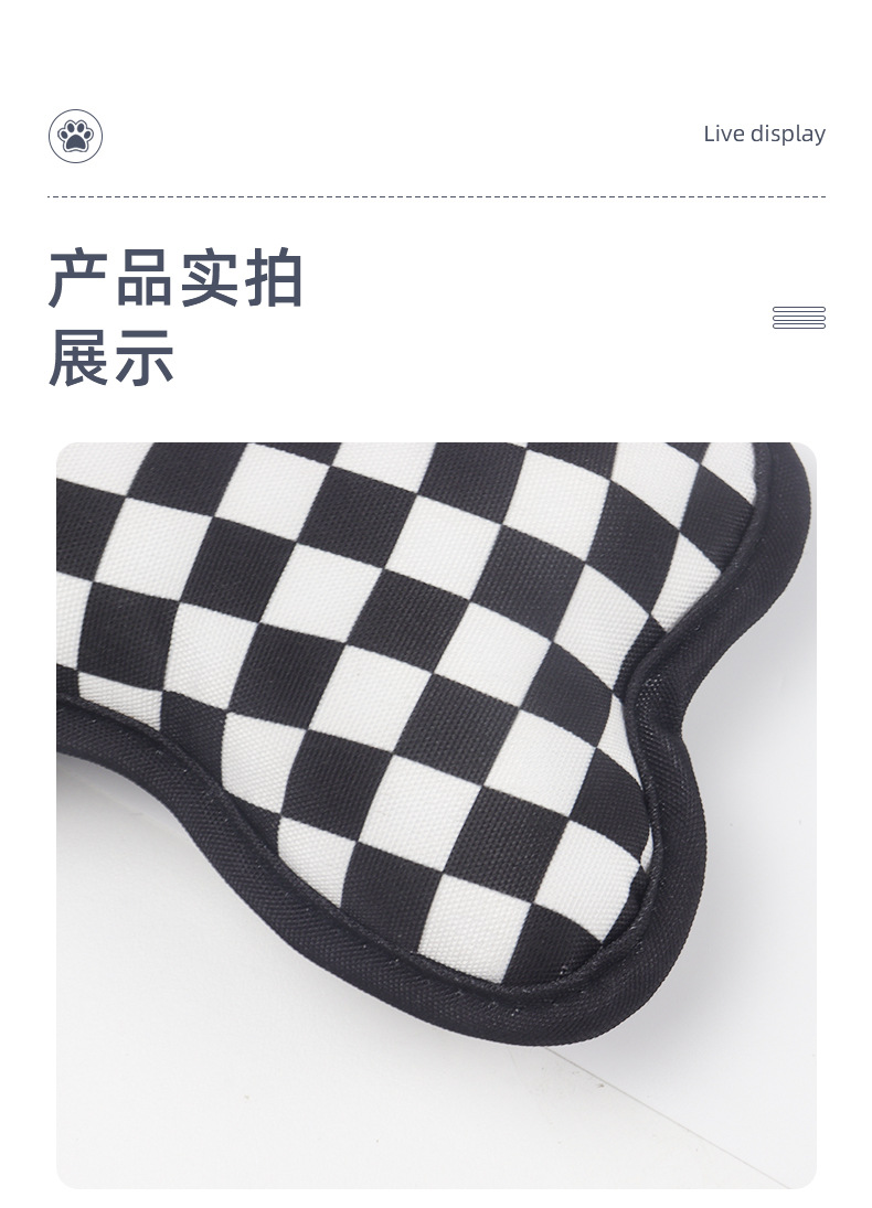新款耐咬磨牙骨头互动发声狗狗宠物玩具亚马逊爆款毛绒玩具批发详情6