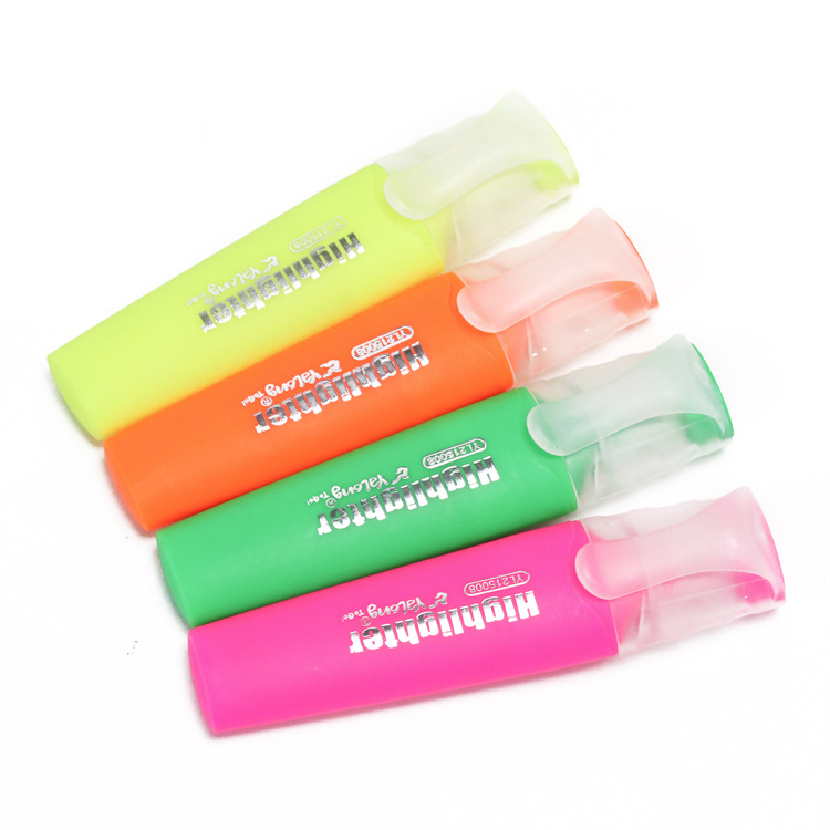 YALONG best-selling gift highlighters in 4-color mixed PVC packaging, students mark key points pic 3