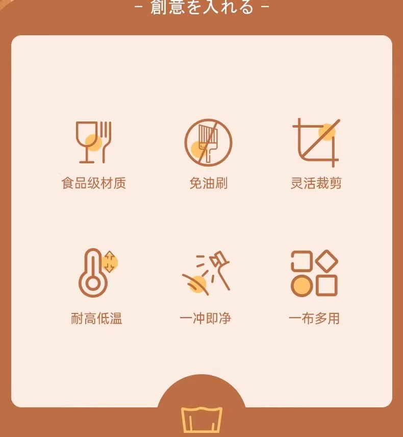 油布烘焙耐高温反复使用不沾粘食品级家用烤盘烤箱蛋糕烘培油纸垫详情3