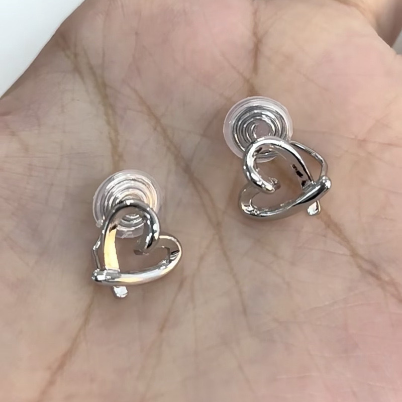 Sweet and cool girl, asymmetrical smog blue butterfly ear clips, niche style, high-end feel, simple and light luxury, no ear piercings earrings pic 3