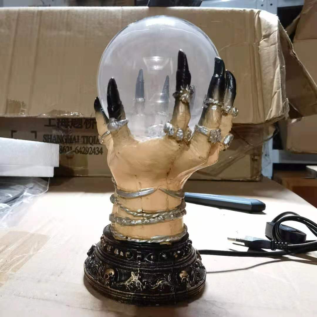 厂家批发一个起批魔幻场景布置个性魔手静电离子闪电光魔法球魔灯详情3