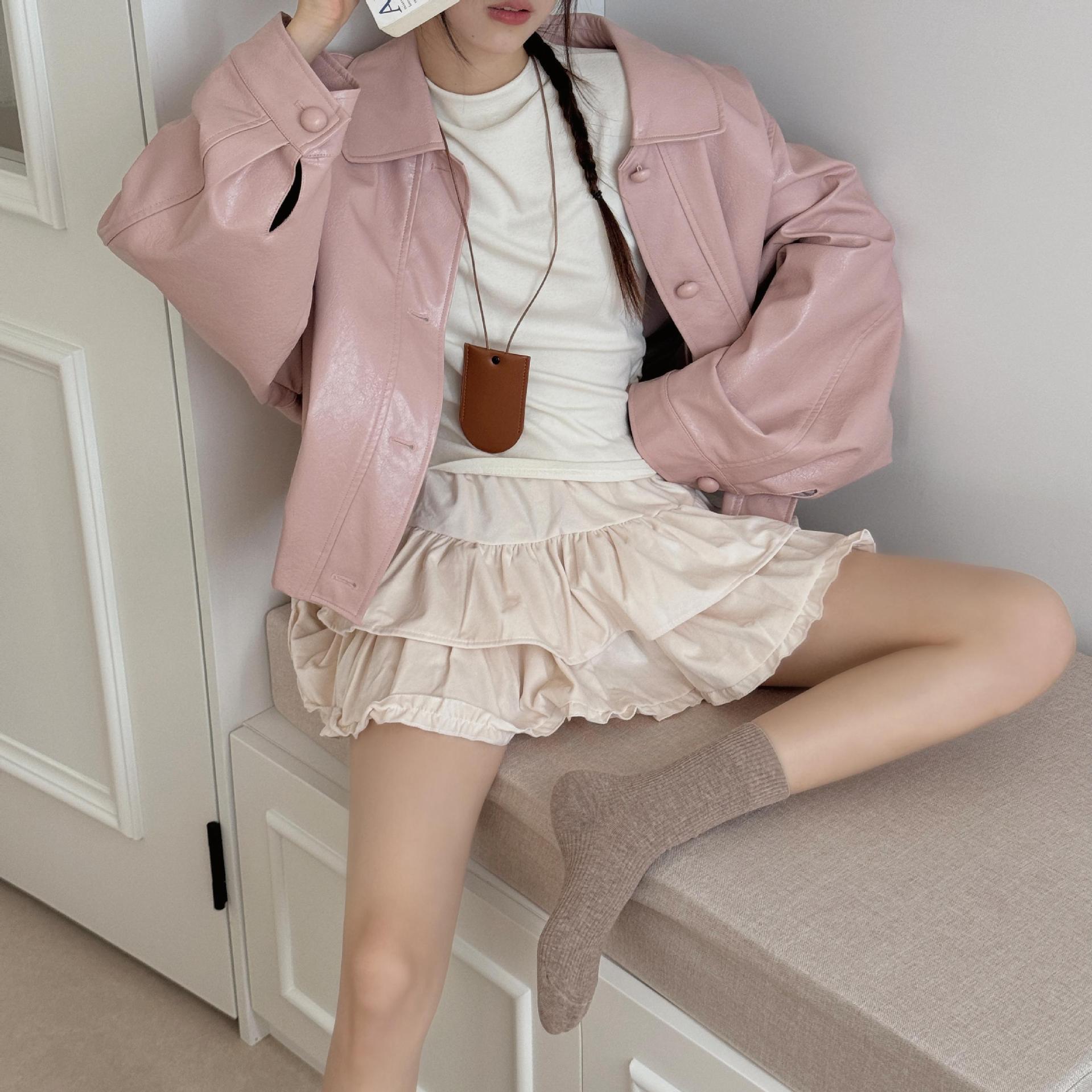 2025秋冬新款一体机无骨纯色竖条纹女士堆堆袜纯棉百搭中筒女袜子详情10