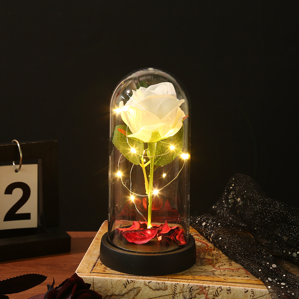 永生花玫瑰花高级香皂LED发光设计 鲜花艺术品 闺蜜生日情人节礼物 现货批发优质选择详情8
