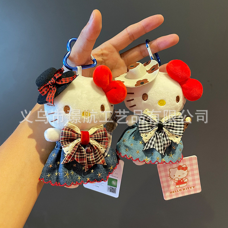 hellokitty small pendant plush toy, genuine Hello kitty cat doll, Hello Kitty keychain bag pendant pic 14