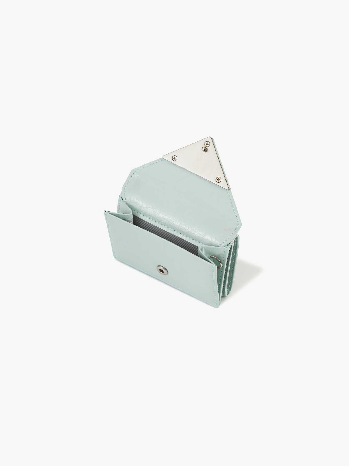 韩国小众fennec卡包三角牌翻盖证件卡包经典零钱纯色钱包男女通用详情4