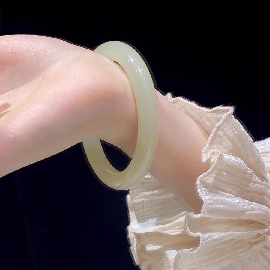 玻璃仿玉手镯批发细手镯叮当响叮当镯汉服配饰手镯禁步环圈批发手详情6