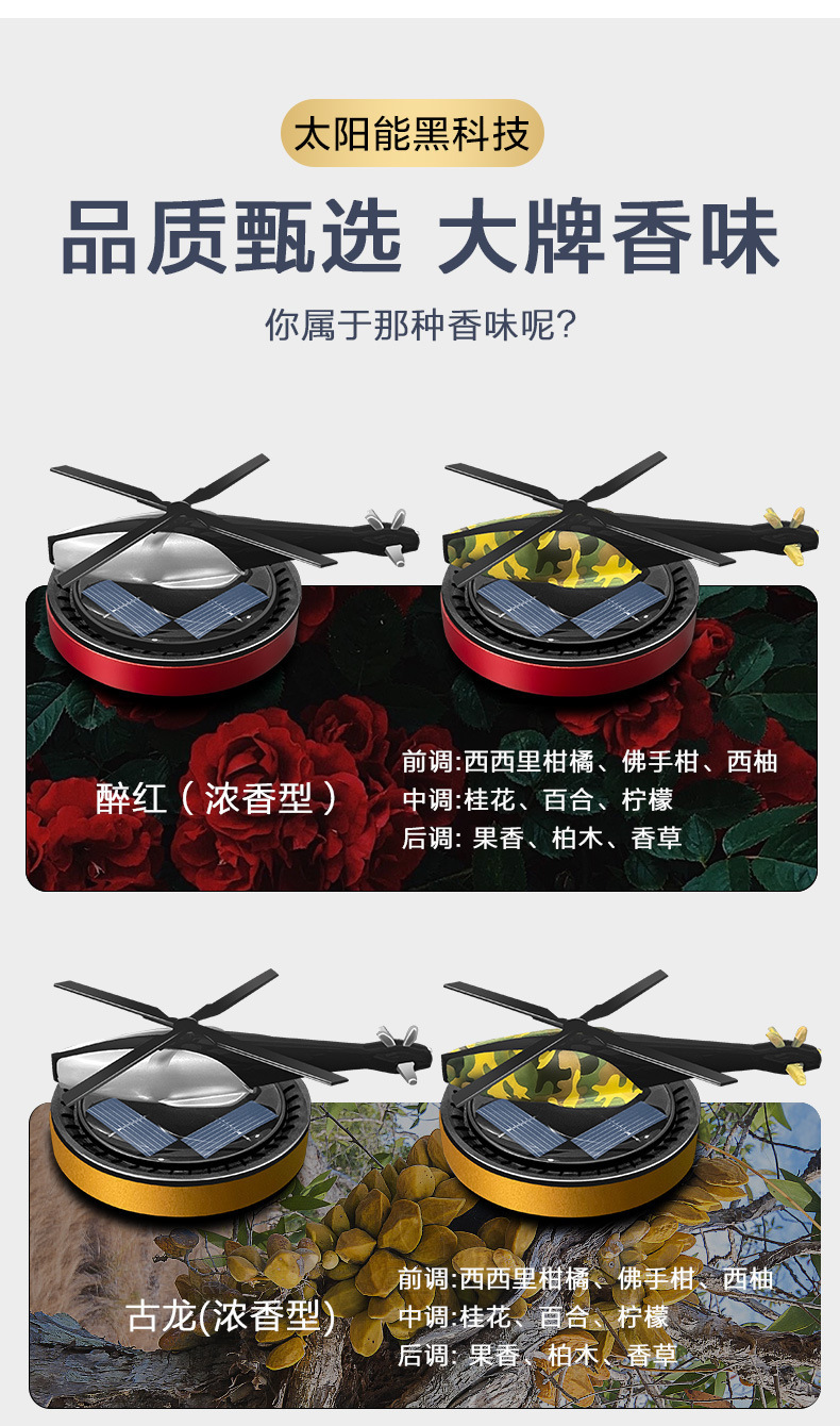闪电一号太阳能汽车香水飞机摆件车载香薰装饰品汽车摆件中控台详情8
