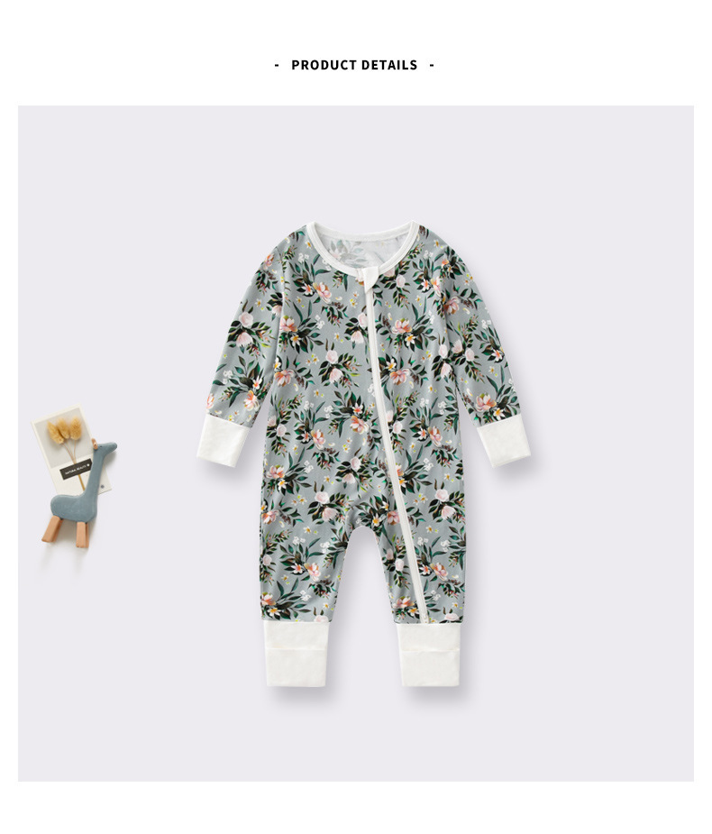 亚马逊爆款竹纤维连体衣bamboo新生儿服饰ins童装婴儿衣服连体裤详情18