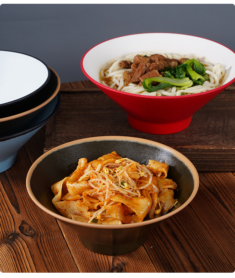 密胺高脚斗笠碗商用大面碗9英寸日式拉面碗汤面碗面条碗新款详情10