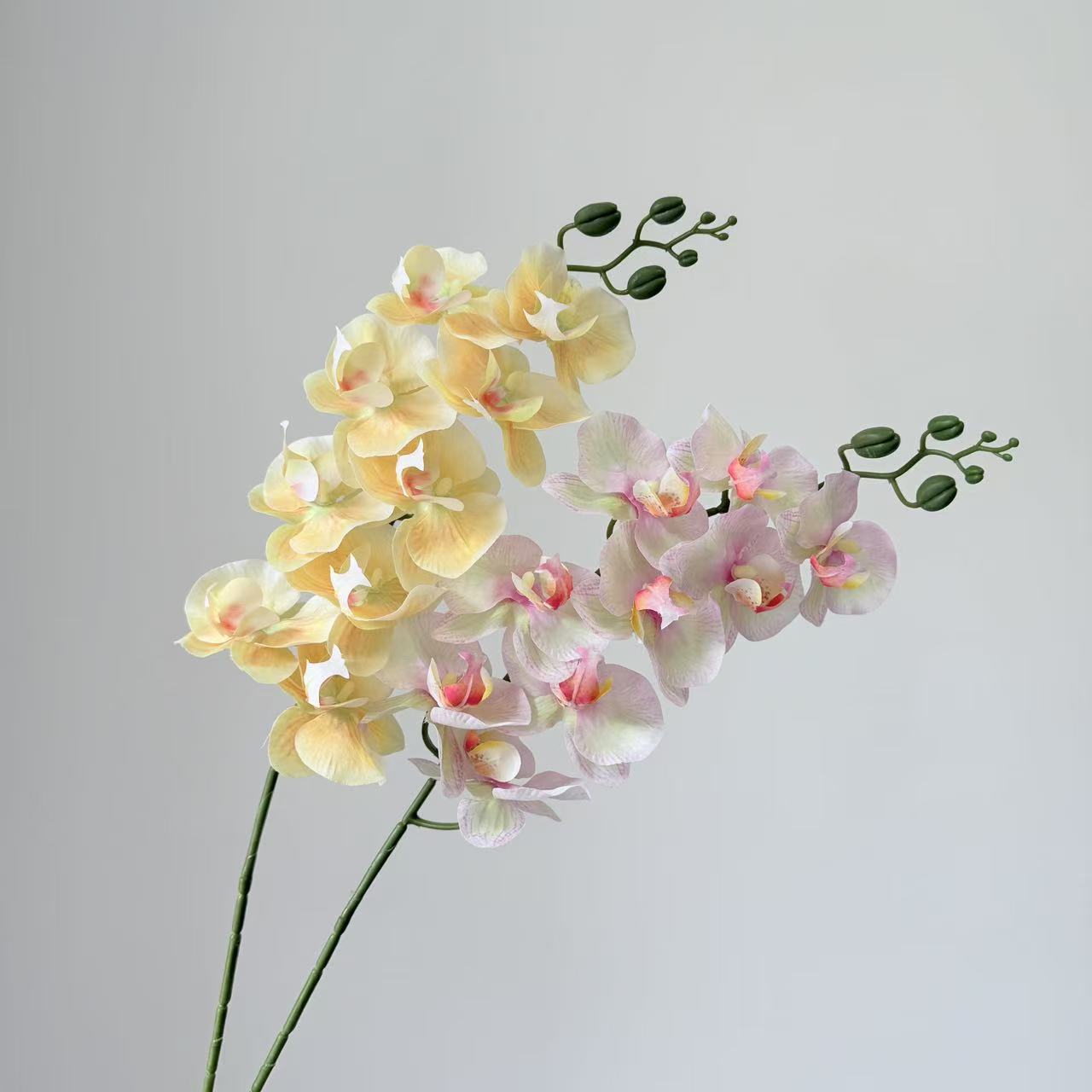 9头蝴蝶兰仿真花手感高级感逼真假花兰花艺场景布置酒店婚庆用花详情10