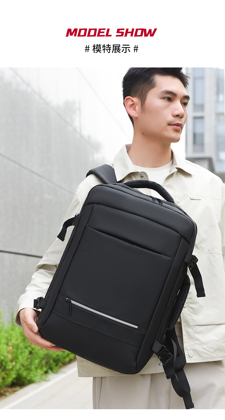 The new business backpack for men with a high-end feel, large-capacity water-resistant computer backpack, and multi-functional student backpacks are trendy pic 28