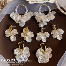 耳环度假风网红耳坠海边耳勾ins夏天新款拉菲草编手编藤编耳饰女详情3