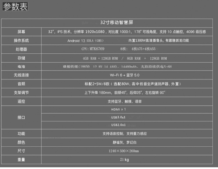 22寸智慧随心屏移动电视 27寸闺蜜机一体机 32寸便携式触摸直播机详情15