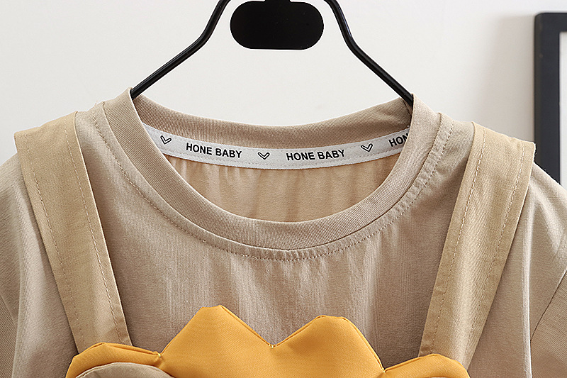 Traje de manga corta de algodón para niños camiseta de verano para niños para niñas shorts para bebés ropa de verano al por mayor pic 7