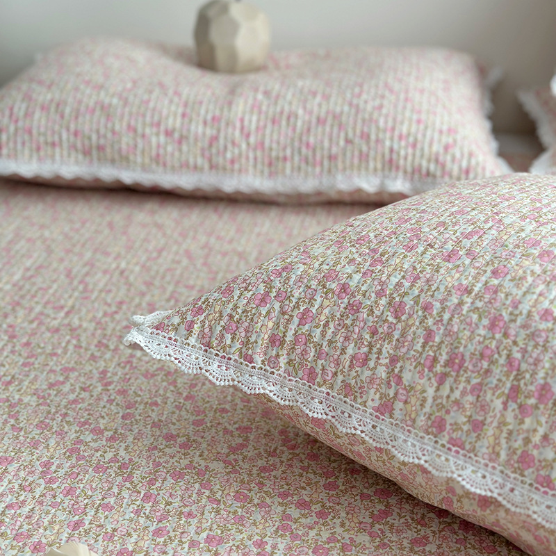 Lisa series, a three-piece set of all-cotton high-temperature sand-washed cotton bed cover, is skin-friendly, breathable and suitable for all seasons pic 62