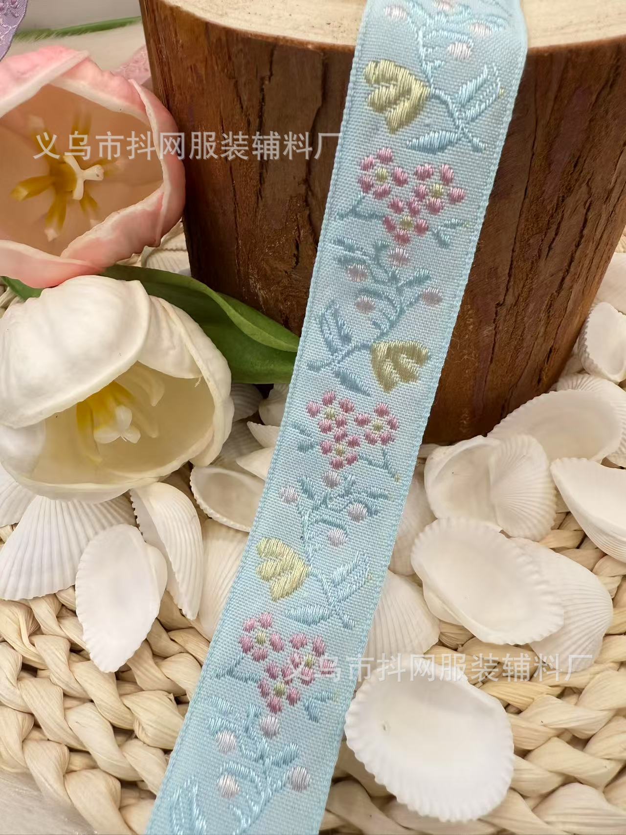 2.5cm Ethnic-style webbing, embroidery, DIY bow, hair accessory, headwear, clothing, border strap, retro Chinese style pic 13