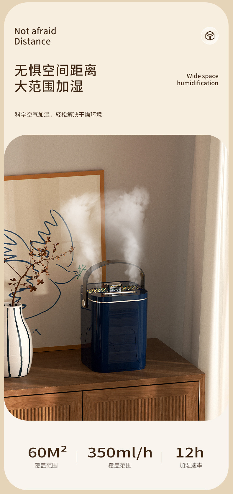 Cross-border bestseller dual-spray oxygen bar night light humidifier, indoor plug-in household silent small fog volume humidifier pic 6