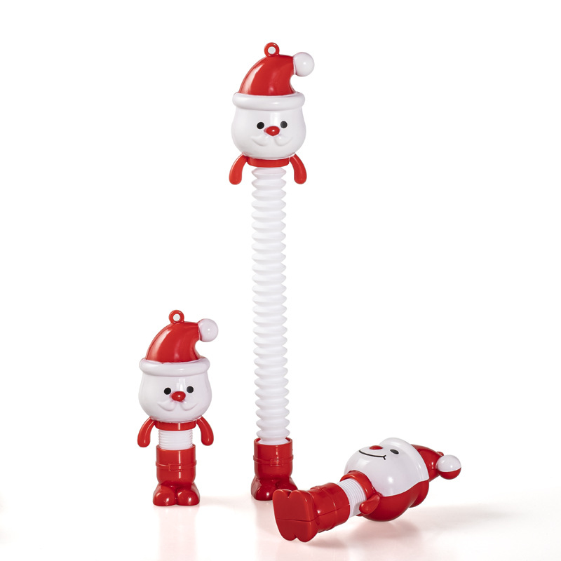 Santa Claus luminous telescopic tube Snowman in various shapes toy office culture Christmas decoration gift pic 7