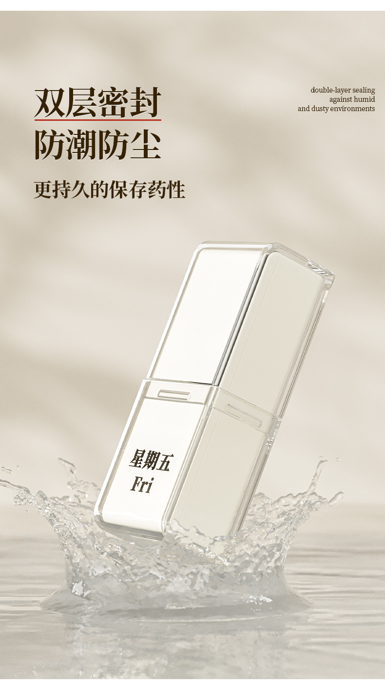 家用药箱收纳盒大容量家庭装高颜值常备药便携分装一周七天小药盒详情7