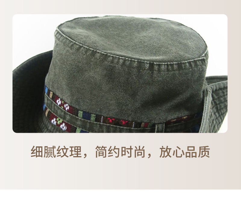 Cross-border export of ethnic-style cowboy hats, outdoor hiking and mountaineering sun protection hats, travel and camping wide-brimmed hats, and fisherman hats pic 7