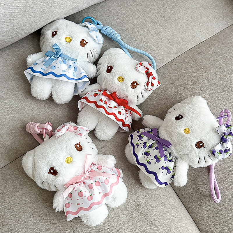 卡通毛绒玩具kt小白猫公仔可爱玩偶女生礼物娃娃小挂件批货详情13