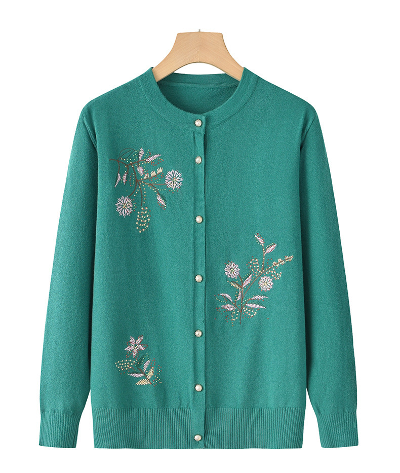 老年人春秋新款针织薄款外套女妈妈春装毛衣老太太开衫奶奶装衣服详情20