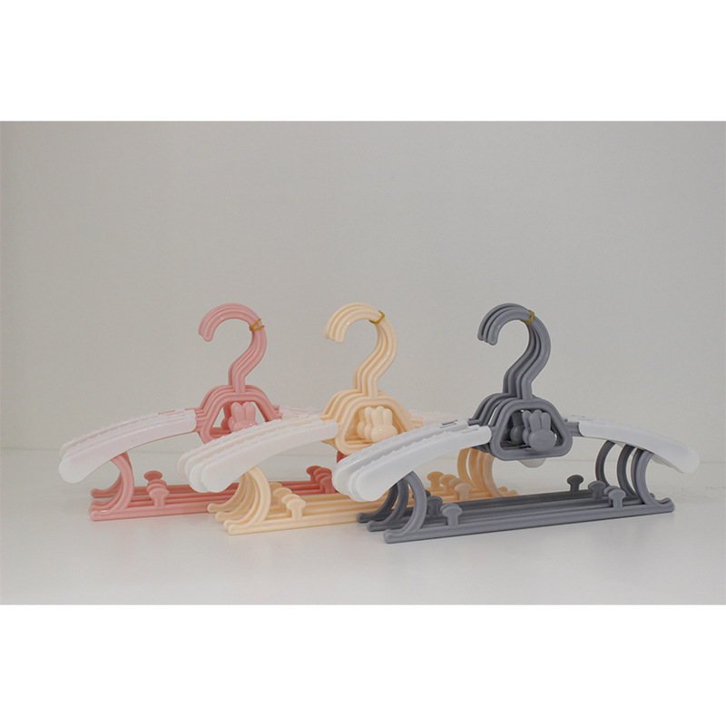 儿童家用衣架可伸缩防滑塑料衣架子无痕多功能宝宝衣服多层晾衣架详情9