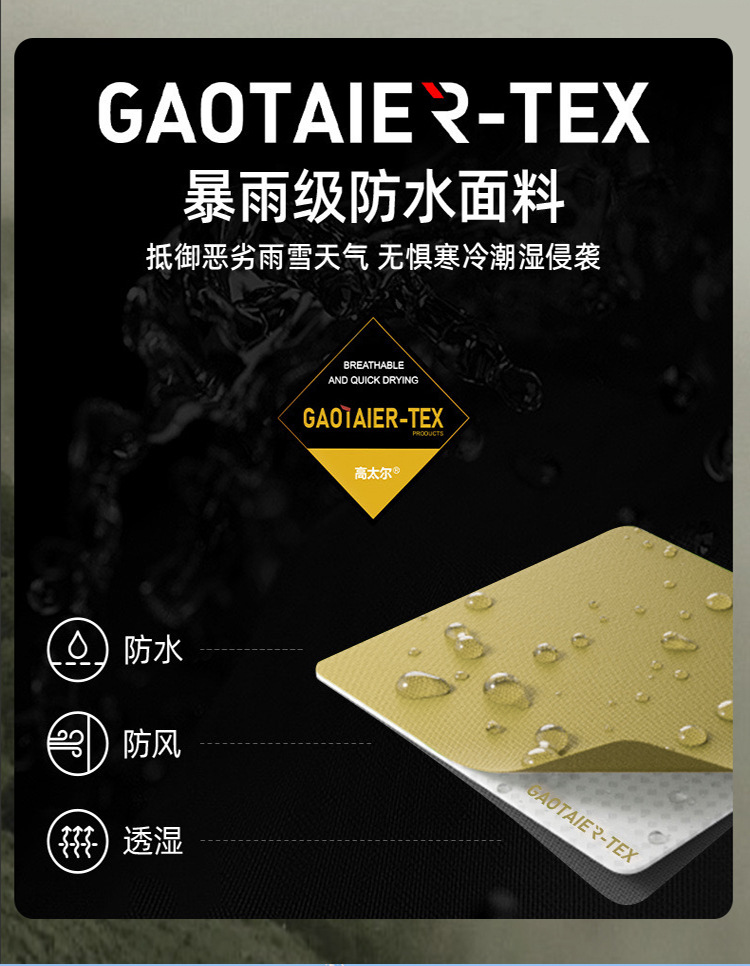 羽绒服24国标冲锋衣男三合一羽绒暴雨级防水外套户外运动全热封登山服女详情6