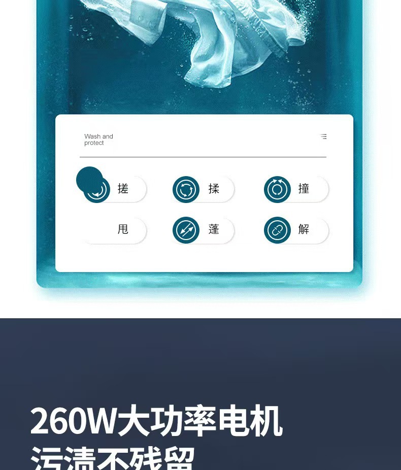 工厂直销迷你洗衣机家用洗沥一体宿舍内衣裤袜子便携式洗鞋机现货详情7