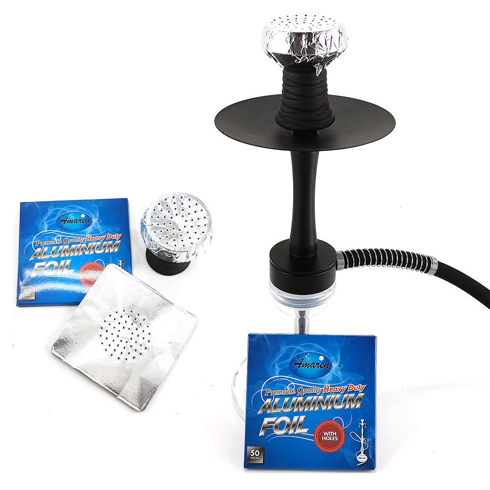 酒吧阿拉伯铝箔锡纸防风罩餐厅硅胶玻璃烟碗隔热纸水烟纸水烟配件详情7