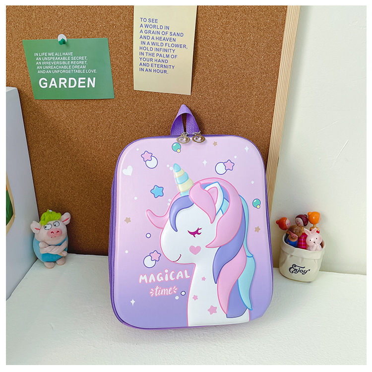 新款卡通公主书包幼儿园宝宝3D立体硬壳双肩包轻便儿童可爱小背包详情22