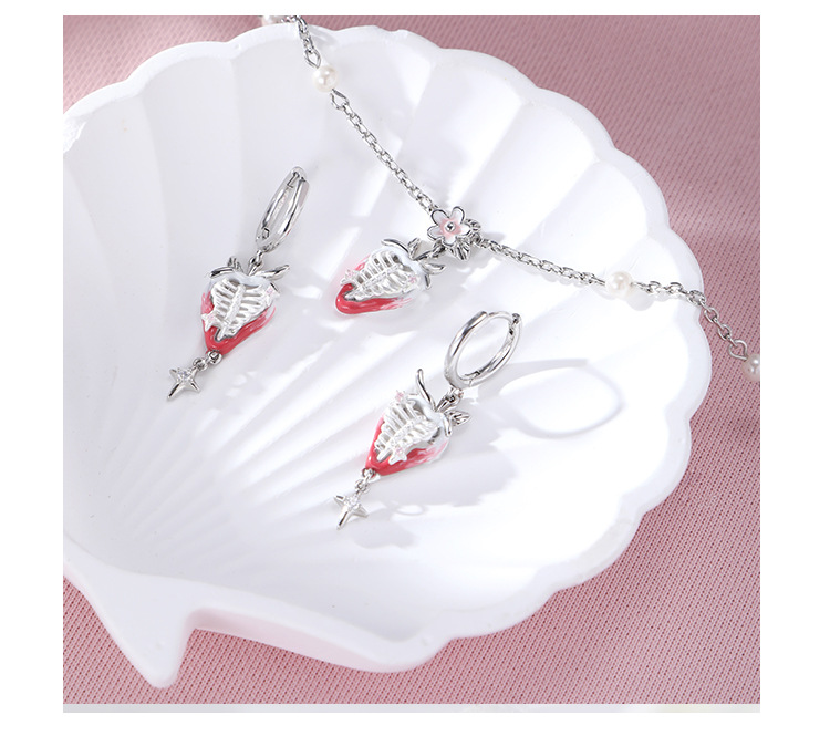 Серёжки из серии сладких ягод, молодые девушки с уникальной, сладкой, классной, оригинальной конструкцией 925 серебряных ушных ушных ушков pic 13