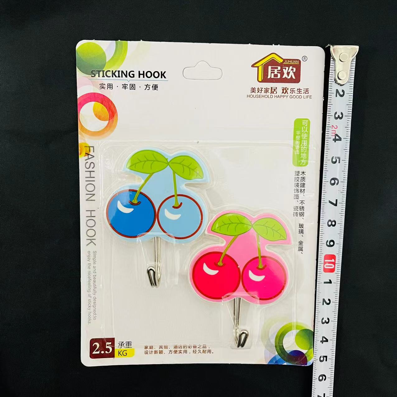 【 Zone 2-12 】 Juhuan 【2 Pieces 】 Adhesive Hooks 300 per box, 2 pieces, adhesive hook, no need for drilling, Adhesive hook, seamless and transparent, kitchen and bathroom door back hook, adhesive wall pic 1