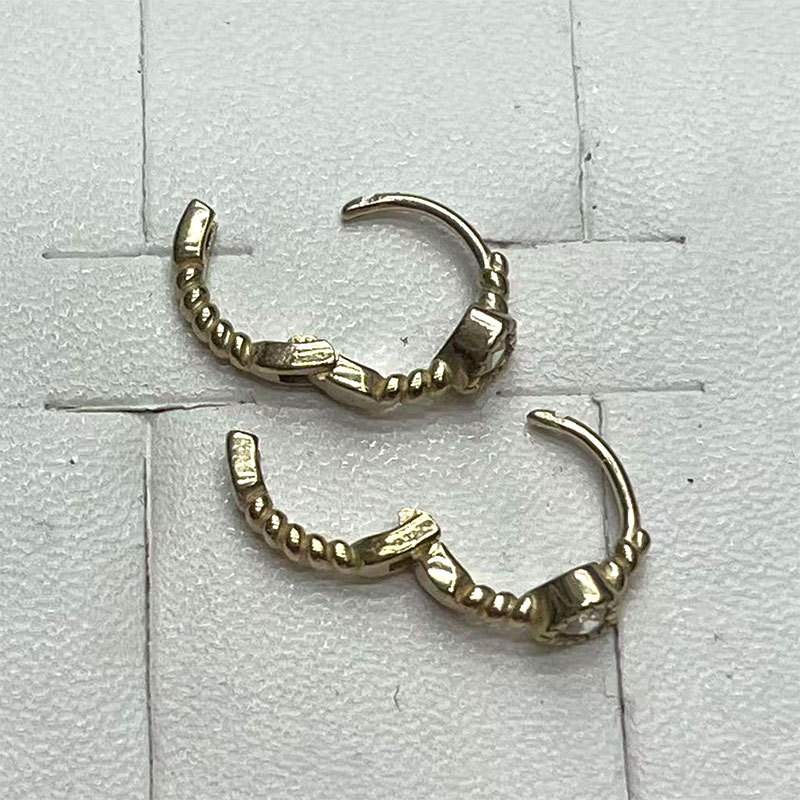 Cross-border bestsellers, Instagram-style earrings, versatile, simple and fashionable, golden earrings, round gold-plated earrings pic 4